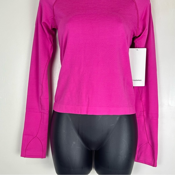 NWT Lululemon Sz 6 Swiftly Tech Long Sleeve 2.0 Race Length SONIC PINK Sold Out - Picture 3 of 10